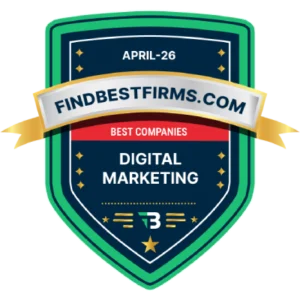 FindBestFirms.com Best Companies Digital Marketing April 2026 badge