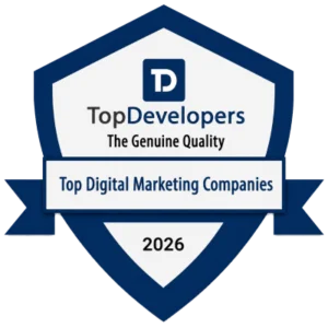 TopDevelopers Top Digital Marketing Companies 2026 award badge